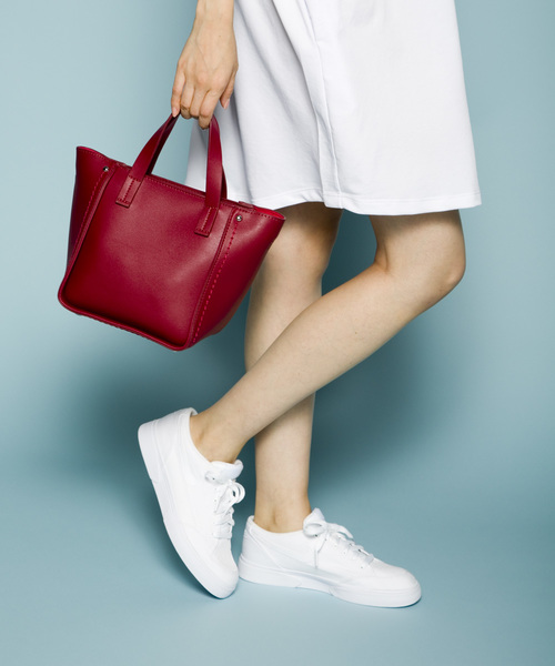 PLAIN CLOTHING（プレーンクロージング）の「スクエアミニハンドバッグ/トートバッグ【PLAIN CLOTHING】（ショルダーバッグ・レディース・ボルドー/キャメル/グレー/カーキ/ブラック・FREE）」の5枚目の写真