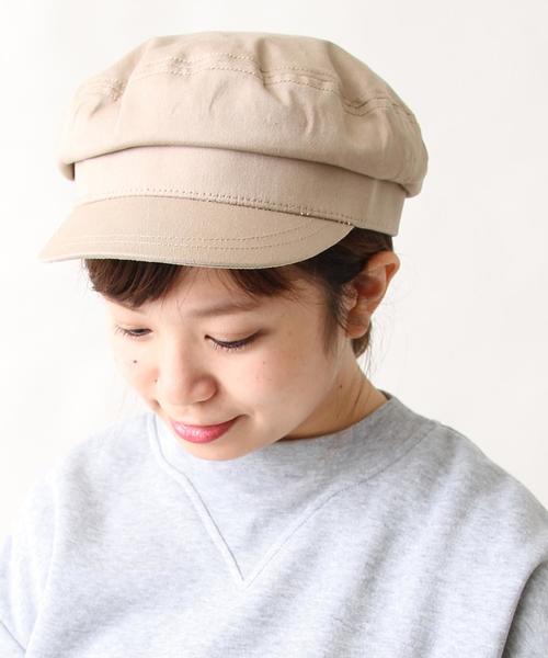 coen(コーエン)の「マリンキャスケット(キャスケット・レディース・ベージュ/ネイビー・FREE)」の2枚目の写真