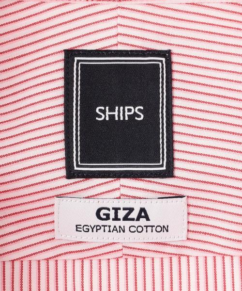 【試着のみ】SHIPS(シップス GIZAコットン ホリゾンタル カッタウエイカラー ドレスシャツS 13，200円 SALE／60%OFFSD:GIZAコットンピンストライプ