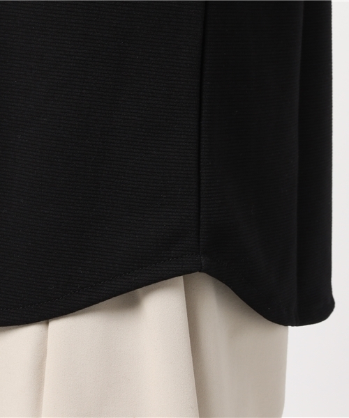 Honeys（ハニーズ）の「ネックレス付 ボリューム袖プルオーバー（Tシャツ/カットソー・レディース・アイボリー/ブラック/ピンク/ホワイト系その他/ブラック×ホワイト・M/L）」の11枚目の写真