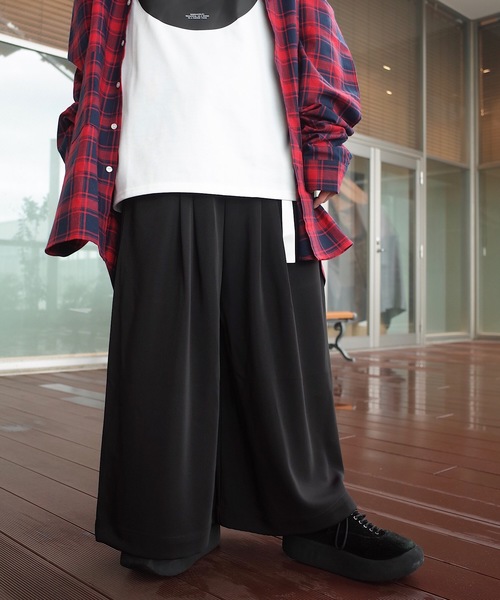 rovtski（ロフトスキー）の「rovtski グレンチェックも登場！【トレンドのワイドパンツ】ハカマパンツ/7B17072901（スラックス・メンズ・ブラック/グレー/ブラック系その他/ブラック系その他2/グレー系その他/ブラウン系その他・FREE）」の18枚目の写真