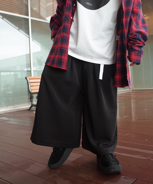 rovtski（ロフトスキー）の「rovtski グレンチェックも登場！【トレンドのワイドパンツ】ハカマパンツ/7B17072901（スラックス・メンズ・ブラック/グレー/ブラック系その他/ブラック系その他2/グレー系その他/ブラウン系その他・FREE）」の19枚目の写真