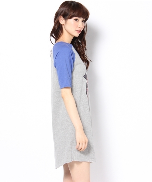 Another Edition（アナザーエディション）の「AE R/STONES RGLN OP（ワンピース・レディース・ブラック/パープル・フリー）」の3枚目の写真