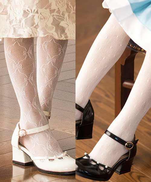 Catherine Cottage(キャサリンコテージ)の「タイツ2足セット(Ribbon&dotセット,dot&dotセット)(タイツ/ストッキング・キッズ・ホワイト/ブラック/その他・F/M/S)」の2枚目の写真