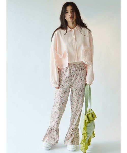 merry jenny（メリージェニー）の「bigシルエットレースジャケット（テーラードジャケット・レディース・ライトブルー/ピンク・FREE）」の13枚目の写真