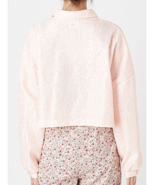 merry jenny（メリージェニー）の「bigシルエットレースジャケット（テーラードジャケット・レディース・ライトブルー/ピンク・FREE）」の4枚目の写真