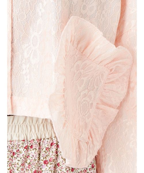 merry jenny（メリージェニー）の「bigシルエットレースジャケット（テーラードジャケット・レディース・ライトブルー/ピンク・FREE）」の3枚目の写真