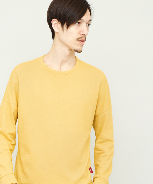 EMMA CLOTHES（エマクローズ）の「ライト裏毛ビッグシルエットプルオーバー（スウェット・メンズ・ホワイト/チャコール/イエロー/ライトグリーン・FREE）」の5枚目の写真