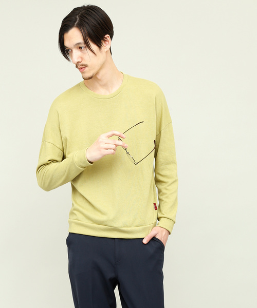 EMMA CLOTHES（エマクローズ）の「ライト裏毛ビッグシルエットプルオーバー（スウェット・メンズ・ホワイト/チャコール/イエロー/ライトグリーン・FREE）」の13枚目の写真