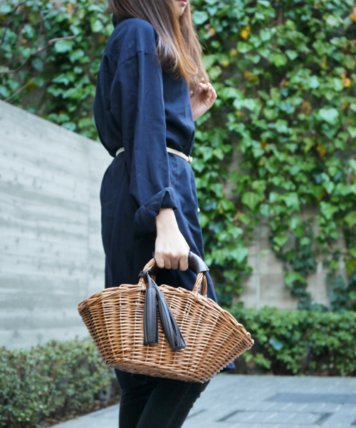 PASSE-DIX（パスディス）の「PASSE-DIX / パスディス　柳ワイドかごバッグ（かごバッグ・レディース・ベージュ/ナチュラル・FREE）」の7枚目の写真