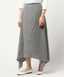 raspail リネンフレアード　スリットスカート