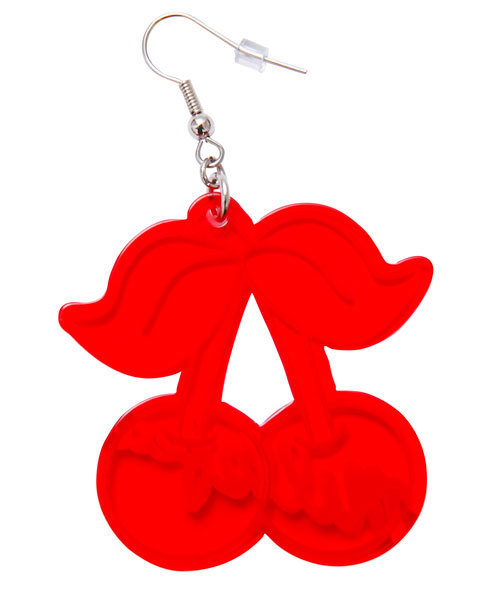 MILKFED.（ミルクフェド）の「【ar6月号掲載商品】CHERRY EARRING（ピアス（両耳用）・レディース・ライトパープル/レッド・ONE SIZE）」の3枚目の写真