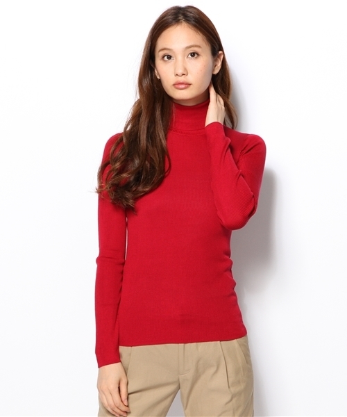 UNITED ARROWS(ユナイテッドアローズ)の「○UAB シルク リブ タートル ネック ニット◆(ニット/セーター・レディース・ホワイト/ブラック/ライトグレー/ワインレッド/ベージュ/ネイビー/その他1・フリー)」の6枚目の写真