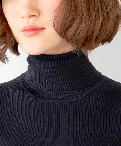 UNITED ARROWS(ユナイテッドアローズ)の「○UAB シルク リブ タートル ネック ニット◆(ニット/セーター・レディース・ホワイト/ブラック/ライトグレー/ワインレッド/ベージュ/ネイビー/その他1・フリー)」の12枚目の写真