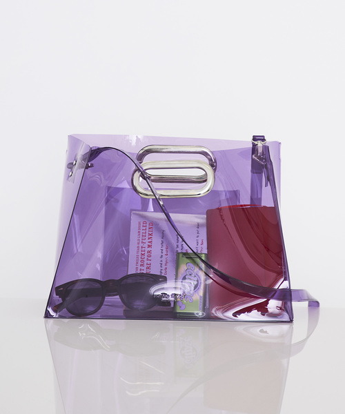 UNITED TOKYO（ユナイテッドトウキョウ）の「PVC ショルダー（ショルダーバッグ・レディース・ホワイト/パープル/ブラック/レッド/グレー・1）」の4枚目の写真