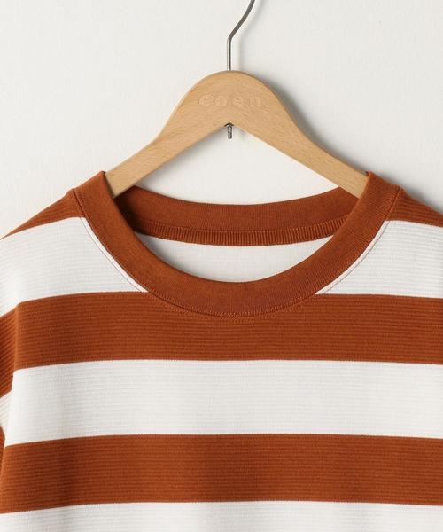 coen（コーエン）の「リップルワイドボーダーTシャツ（Tシャツ/カットソー・メンズ・ブラック/ネイビー/レンガ・X-LARGE/MEDIUM/SMALL/LARGE）」の8枚目の写真