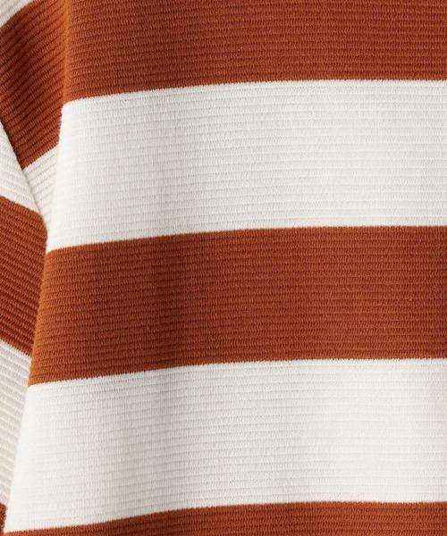 coen（コーエン）の「リップルワイドボーダーTシャツ（Tシャツ/カットソー・メンズ・ブラック/ネイビー/レンガ・X-LARGE/MEDIUM/SMALL/LARGE）」の5枚目の写真