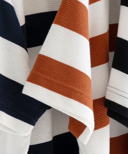 coen（コーエン）の「リップルワイドボーダーTシャツ（Tシャツ/カットソー・メンズ・ブラック/ネイビー/レンガ・X-LARGE/MEDIUM/SMALL/LARGE）」の13枚目の写真