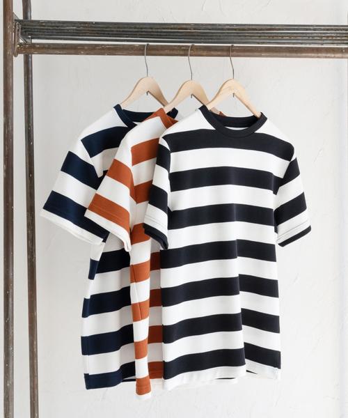 coen（コーエン）の「リップルワイドボーダーTシャツ（Tシャツ/カットソー・メンズ・ブラック/ネイビー/レンガ・X-LARGE/MEDIUM/SMALL/LARGE）」の11枚目の写真