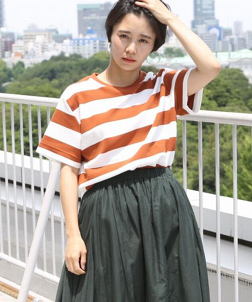 coen（コーエン）の「リップルワイドボーダーTシャツ（Tシャツ/カットソー・メンズ・ブラック/ネイビー/レンガ・X-LARGE/MEDIUM/SMALL/LARGE）」の18枚目の写真