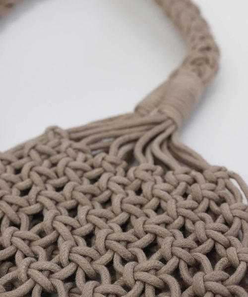 florist（フローリスト）の「マクラメショルダーバッグ（かごバッグ・レディース・ホワイト/ブラウン/イエロー/ベージュ・FREE）」の8枚目の写真