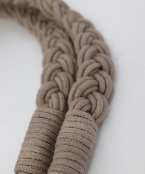 florist（フローリスト）の「マクラメショルダーバッグ（かごバッグ・レディース・ホワイト/ブラウン/イエロー/ベージュ・FREE）」の9枚目の写真