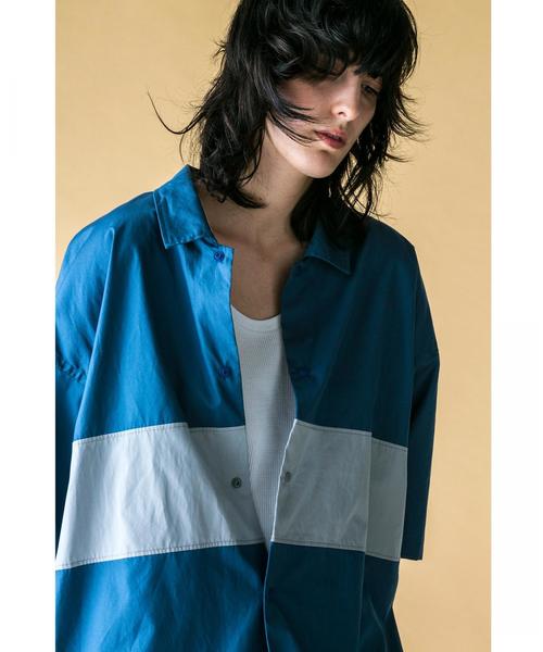 MONKEY TIME(モンキータイム)の「<monkey time> BROAD COLOR BLOCK SHIRT/シャツ(シャツ/ブラウス・メンズ・ロイヤルブルー/ブラック・MEDIUM/X-LARGE/LARGE/SMALL)」の6枚目の写真