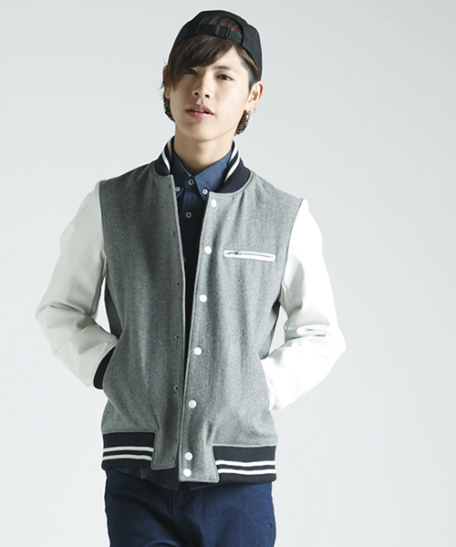 WEGO(ウィゴー)の「WEGO/ショールカラーメルトンスタジャン(スタジャン・メンズ・ブラック/グレー/グリーン/イエロー/レッド・MEDIUM/LARGE)」の3枚目の写真