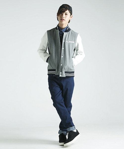 WEGO(ウィゴー)の「WEGO/ショールカラーメルトンスタジャン(スタジャン・メンズ・ブラック/グレー/グリーン/イエロー/レッド・MEDIUM/LARGE)」の16枚目の写真