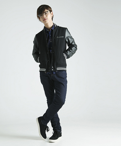 WEGO(ウィゴー)の「WEGO/ショールカラーメルトンスタジャン(スタジャン・メンズ・ブラック/グレー/グリーン/イエロー/レッド・MEDIUM/LARGE)」の18枚目の写真