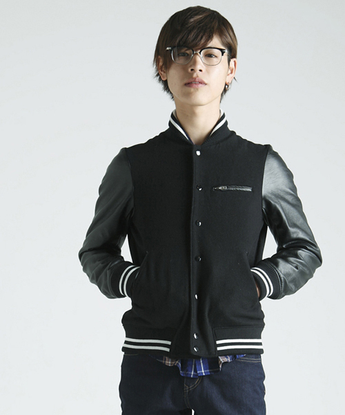 WEGO(ウィゴー)の「WEGO/ショールカラーメルトンスタジャン(スタジャン・メンズ・ブラック/グレー/グリーン/イエロー/レッド・MEDIUM/LARGE)」の9枚目の写真