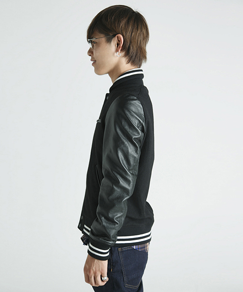 WEGO(ウィゴー)の「WEGO/ショールカラーメルトンスタジャン(スタジャン・メンズ・ブラック/グレー/グリーン/イエロー/レッド・MEDIUM/LARGE)」の10枚目の写真