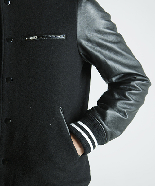 WEGO(ウィゴー)の「WEGO/ショールカラーメルトンスタジャン(スタジャン・メンズ・ブラック/グレー/グリーン/イエロー/レッド・MEDIUM/LARGE)」の12枚目の写真