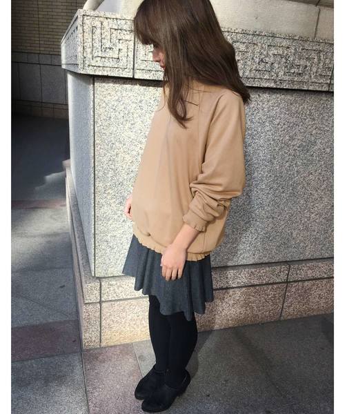 IEDIT（イディット）の「【ZOZO限定カラー追加！】ＩＥＤＩＴリブフリルスウェット（スウェット・レディース・カーキ/グレー/ブラック/ライトカーキ/モカ・MEDIUM/SMALL/X-LARGE/XX-LARGE/LARGE）」の10枚目の写真