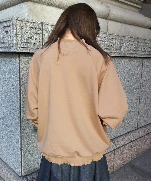 IEDIT（イディット）の「【ZOZO限定カラー追加！】ＩＥＤＩＴリブフリルスウェット（スウェット・レディース・カーキ/グレー/ブラック/ライトカーキ/モカ・MEDIUM/SMALL/X-LARGE/XX-LARGE/LARGE）」の9枚目の写真