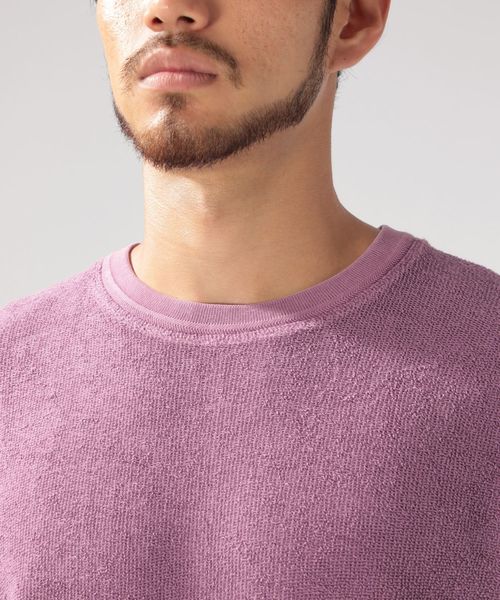 BAYFLOW（ベイフロー）の「ピグメント染オモテループプルオーバー（Tシャツ/カットソー・メンズ・ベージュ/パープル/ネイビー/マスタード・SMALL/MEDIUM/LARGE）」の5枚目の写真