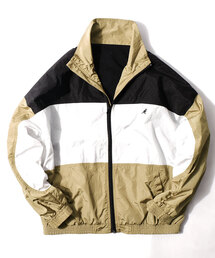 KANGOL（カンゴール）の「【KANGOL】 ワンポイント ロゴ 刺繍 ビッグシルエット 切替 ナイロン ジャケット（ナイロンジャケット）」