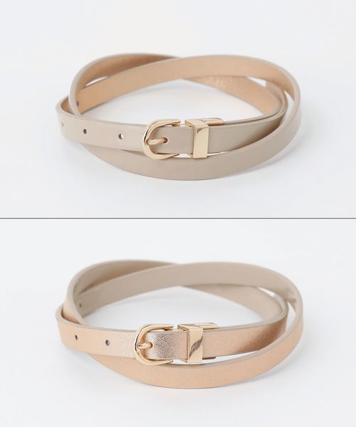 one after another NICE CLAUP（ワンアフターアナザーナイスクラップ）の「リバーシブルベルト（ベルト・レディース・ブラック/ベージュ/ブラウン/モカ・FREE）」の4枚目の写真