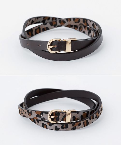 one after another NICE CLAUP（ワンアフターアナザーナイスクラップ）の「リバーシブルベルト（ベルト・レディース・ブラック/ベージュ/ブラウン/モカ・FREE）」の3枚目の写真