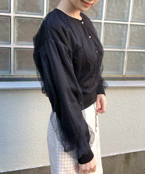 セール】チュールカーディガン（カーディガン/ボレロ）｜one after