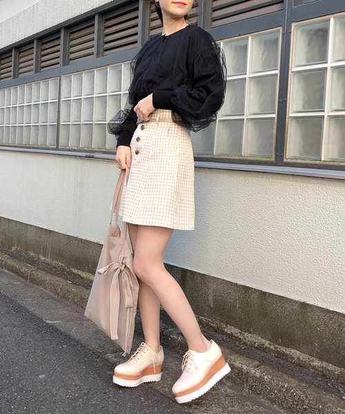 one after another NICE CLAUP(ワンアフターアナザーナイスクラップ)の「チュールカーディガン(カーディガン/ボレロ・レディース・アイボリー/ベージュ/ブラック・FREE)」の11枚目の写真