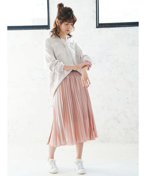 Editt by YECCA VECCA（エディットバイイェッカヴェッカ）の「P.シャイニープリーツスカート（スカート・レディース・ピンク/シルバー/ゴールド・FREE）」の11枚目の写真