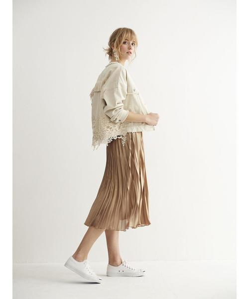 Editt by YECCA VECCA（エディットバイイェッカヴェッカ）の「P.シャイニープリーツスカート（スカート・レディース・ピンク/シルバー/ゴールド・FREE）」の15枚目の写真