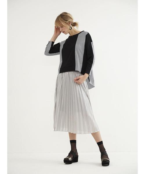 Editt by YECCA VECCA（エディットバイイェッカヴェッカ）の「P.シャイニープリーツスカート（スカート・レディース・ピンク/シルバー/ゴールド・FREE）」の2枚目の写真