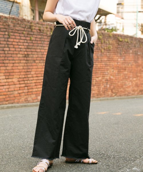PAGEBOY（ページボーイ）の「アサコン ロープベルトパンツ（その他パンツ・レディース・ホワイト/ブラック/カーキ・FREE）」の3枚目の写真