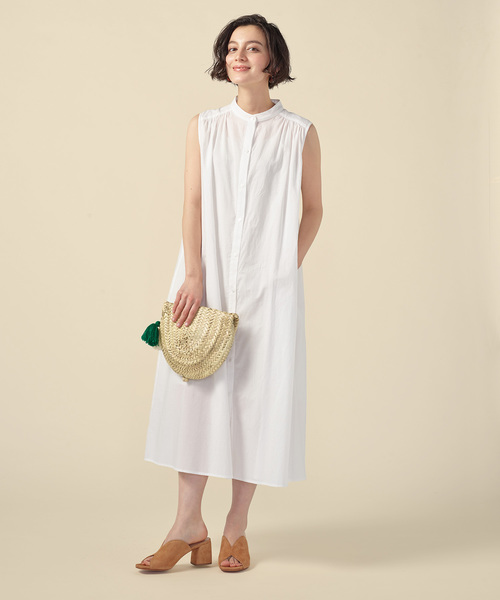 ZOZO（ゾゾ）の「【身長別に選べる】ノースリーブワンピース/ホワイト