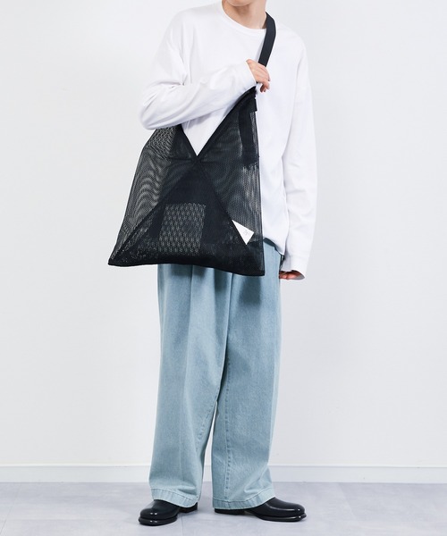 And A（アンドエー）の「LIVERAL リヴェラル / Niji ニジ ショルダートートバッグ メッシュトート トライアングルバッグ / L2002（トートバッグ・メンズ・ブラック/ブラック系その他3/ブラック系その他/ブラック系その他2・FREE）」の8枚目の写真
