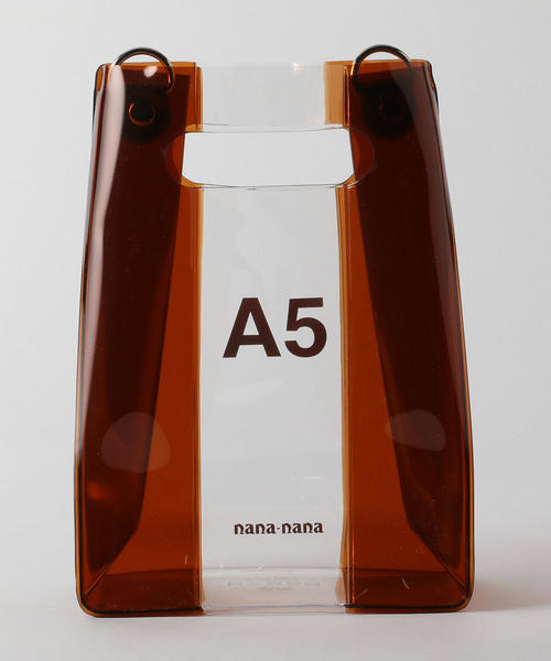 NaNa-NaNa(ナナナナ)の「【別注】 <nana-nana>A5 クリアバッグ -2WAY- Ψ(ショルダーバッグ・レディース・ブラウン・FREE)」の1枚目の写真
