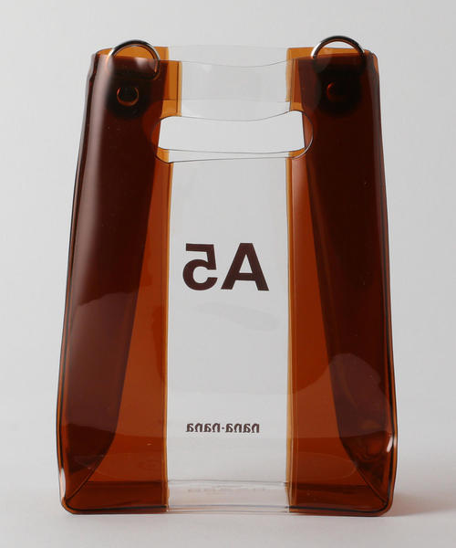 NaNa-NaNa(ナナナナ)の「【別注】 <nana-nana>A5 クリアバッグ -2WAY- Ψ(ショルダーバッグ・レディース・ブラウン・FREE)」の3枚目の写真