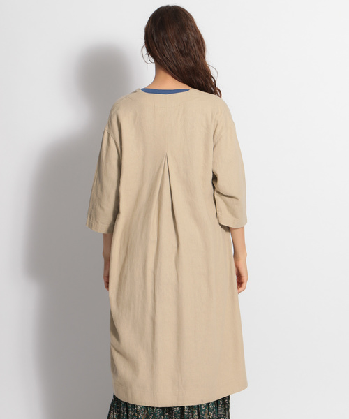 niko and...（ニコアンド）の「ヨーロピアンリネンレーヨンロングコート（その他アウター・レディース・ブラウン/ライトブラウン/キャメル・MEDIUM/LARGE）」の9枚目の写真